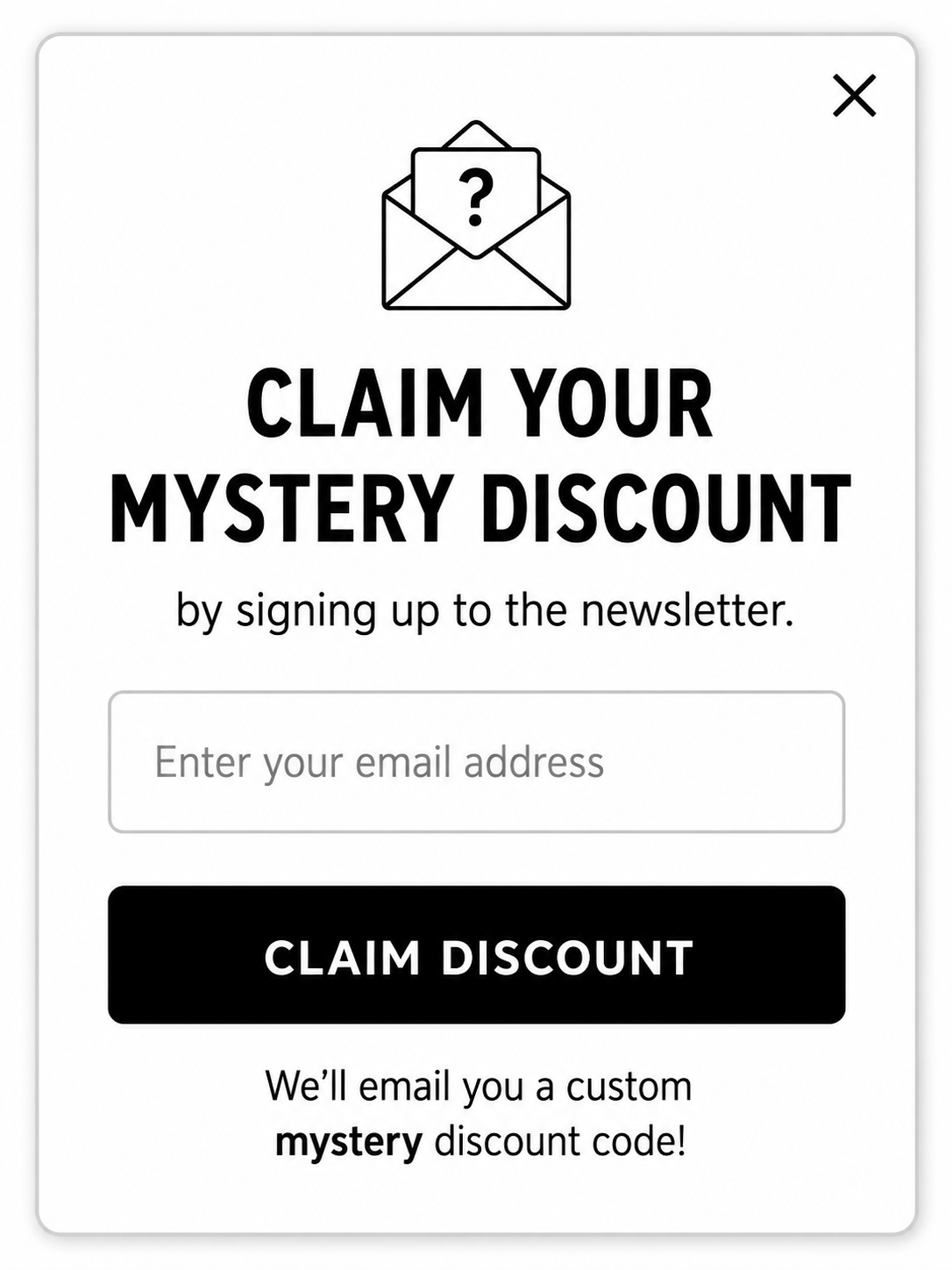 Claim your mystery discount